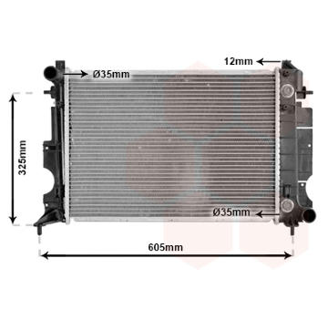 Chladič, chlazení motoru VAN WEZEL 47002008