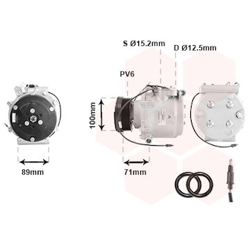 Kompresor, klimatizace VAN WEZEL 4700K053