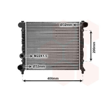 Chladič, chlazení motoru VAN WEZEL 49002004