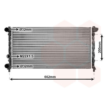 Chladič, chlazení motoru VAN WEZEL 49002008