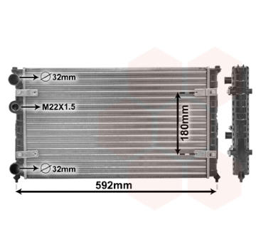 Chladič, chlazení motoru VAN WEZEL 49002023