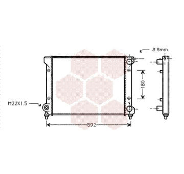 Chladič motora VAN WEZEL 49002027