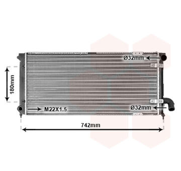 Chladič, chlazení motoru VAN WEZEL 49002028