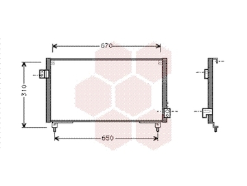 Kondenzátor, klimatizace VAN WEZEL 51005031