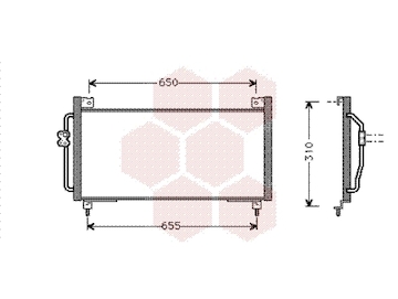 Kondenzátor, klimatizace VAN WEZEL 51005038