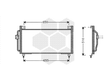 Kondenzátor, klimatizace VAN WEZEL 51005039