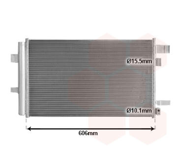 Kondenzátor, klimatizace VAN WEZEL 51015705