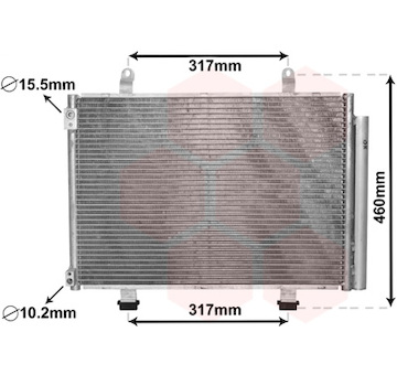 Kondenzátor, klimatizace VAN WEZEL 52005133