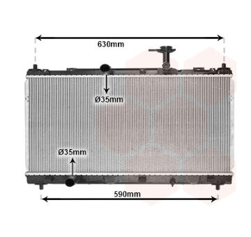 Chladič, chlazení motoru VAN WEZEL 52012705