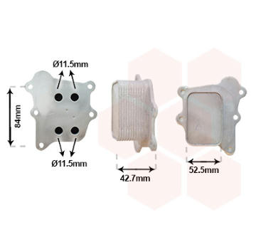 Olejový chladič, motorový olej VAN WEZEL 52013700