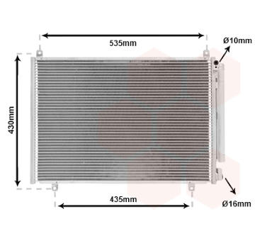 Kondenzátor, klimatizace VAN WEZEL 52015703