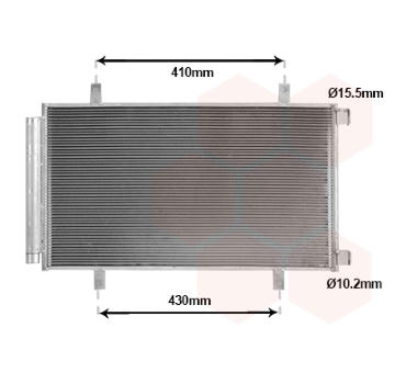 Kondenzátor klimatizácie VAN WEZEL 52015709