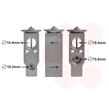 Expanzní ventil, klimatizace VAN WEZEL 53001637