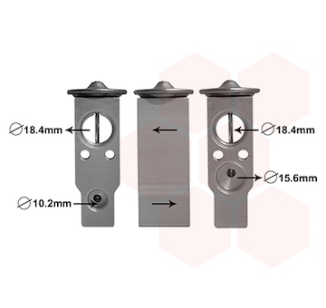 Expanzní ventil, klimatizace VAN WEZEL 53001638