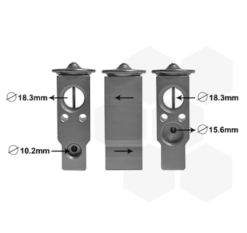 Expanzní ventil, klimatizace VAN WEZEL 53001703