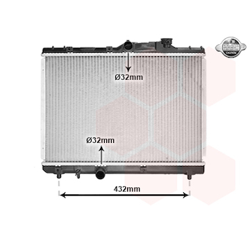 Chladič, chlazení motoru VAN WEZEL 53002140