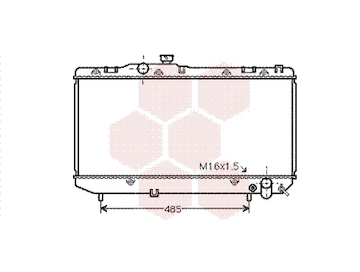Chladič, chlazení motoru VAN WEZEL 53002142