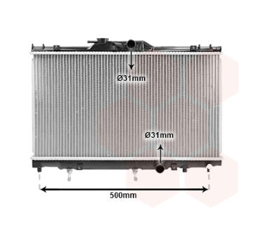 Chladič, chlazení motoru VAN WEZEL 53002156
