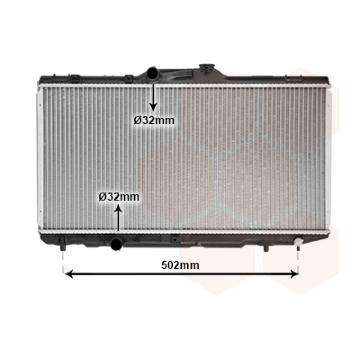 Chladič, chlazení motoru VAN WEZEL 53002188