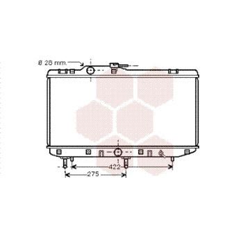 Chladič, chlazení motoru VAN WEZEL 53002208