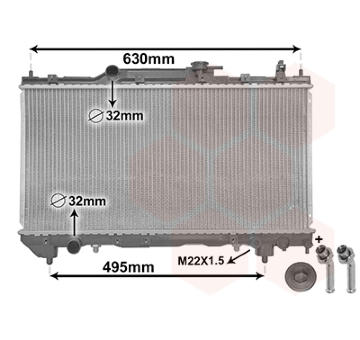 Chladič, chlazení motoru VAN WEZEL 53002238