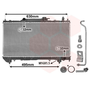 Chladič, chlazení motoru VAN WEZEL 53002240