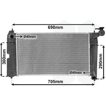 Chladič, chlazení motoru VAN WEZEL 53002302