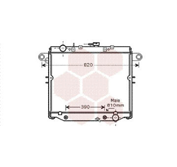 Chladič, chlazení motoru VAN WEZEL 53002378