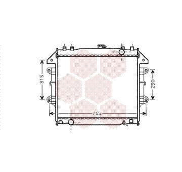 Chladič, chlazení motoru VAN WEZEL 53002430