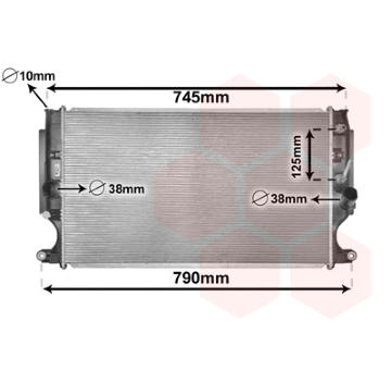 Chladič, chlazení motoru VAN WEZEL 53002704