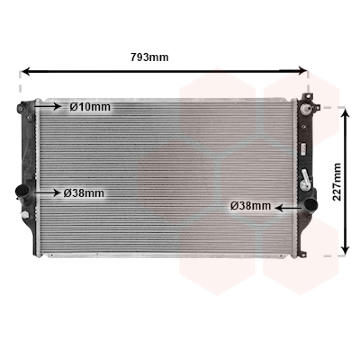 Chladič, chlazení motoru VAN WEZEL 53002715