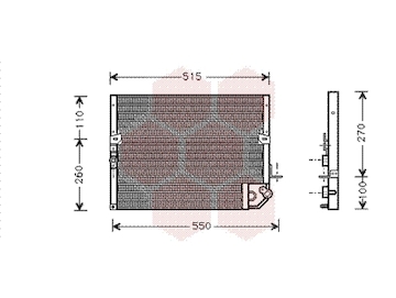 Kondenzátor, klimatizace VAN WEZEL 53005118