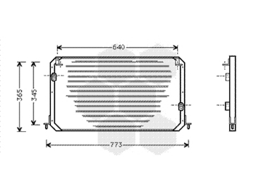 Kondenzátor, klimatizace VAN WEZEL 53005192