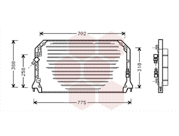 Kondenzátor, klimatizace VAN WEZEL 53005253