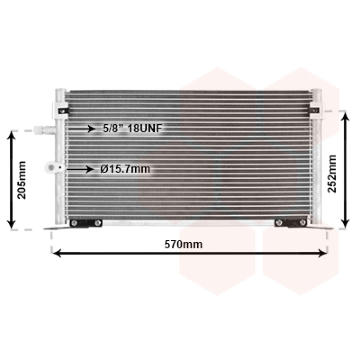 Kondenzátor, klimatizace VAN WEZEL 53005265