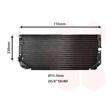 Kondenzátor, klimatizace VAN WEZEL 53005279