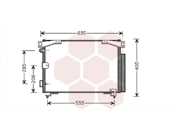Kondenzátor, klimatizace VAN WEZEL 53005280