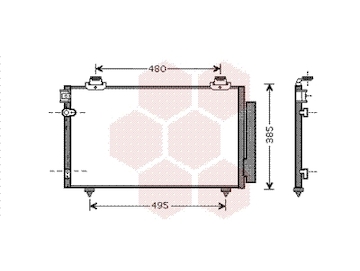 Kondenzátor, klimatizace VAN WEZEL 53005481