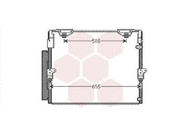 Kondenzátor, klimatizace VAN WEZEL 53005560