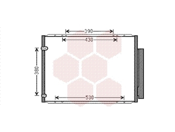 Kondenzátor, klimatizace VAN WEZEL 53005573
