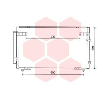Kondenzátor, klimatizace VAN WEZEL 53005621