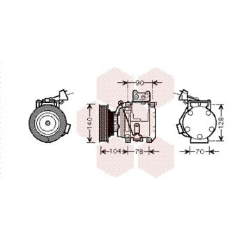 Kompresor, klimatizace VAN WEZEL 5300K438