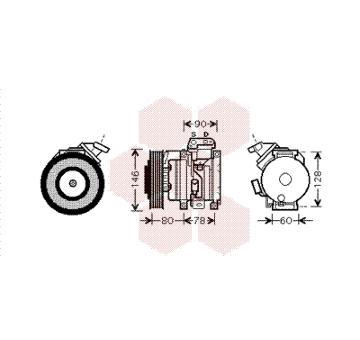 Kompresor, klimatizace VAN WEZEL 5300K448