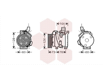 Kompresor, klimatizace VAN WEZEL 5300K451
