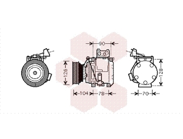 Kompresor, klimatizace VAN WEZEL 5300K466