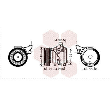 Kompresor, klimatizace VAN WEZEL 5300K467