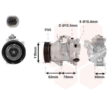 Kompresor, klimatizace VAN WEZEL 5300K479