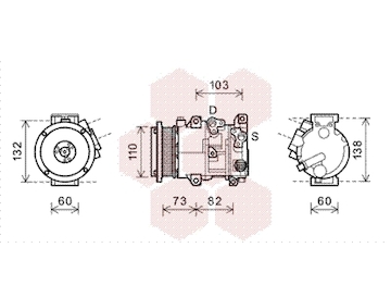 Kompresor, klimatizace VAN WEZEL 5300K599