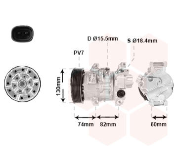 Kompresor, klimatizace VAN WEZEL 5300K607