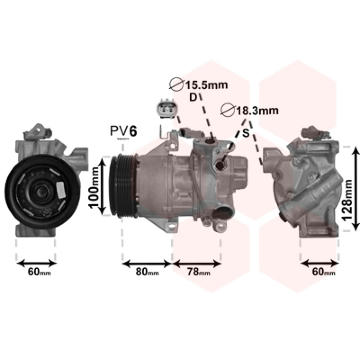 Kompresor, klimatizace VAN WEZEL 5300K618